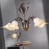 Image de EULUNA Lampe À Poser Lucrezia Bronze Avec Abat-Jour Fleur