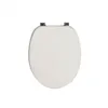 Image de Kiamami Valentina SIÈGE ABATTANT WC UNIVERSELLE EN BLANC DÉCAPÉ VIEILLI SHABBY