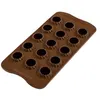 Image de Moule en silicone pour 15 Chocoflame 27 cm - Silikomart - Marron - Silicone