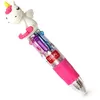Image de Mini Stylo Ã Bille 4 Couleurs Licorne Mini Magic Rainbow - Rose
