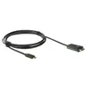 Image de Ewent EW9824 - Câble adaptateur - 24 pin USB-C mâle pour HDMI mâle - 2 m - blindé - noir - support 4K60Hz (4096 x 2160)