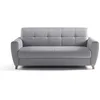 Image de CanapÃ© convertible express 3 places SKY - Tissu Gris - 192 x 100 x 88 cm