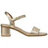 Image de Geox - Sandales Ã Talons Aurely En Cuir - DorÃ© - 38