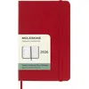 Image de Agenda civil Moleskine 2026 12 mois Semainier Format Poche Dur Rouge Scarlet
