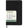 Image de Agenda civil Moleskine 2026 12 mois Semainier Horizontal Format Poche Dur Noir