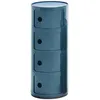 Image de Kartell Table De Chevet Componibili À Quatre Éléments (Bleu - Abs)