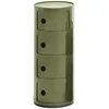 Image de Kartell Table De Chevet Componibili À Quatre Éléments (Vert - Abs)