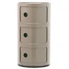 Image de Table de chevet dove grey 3 tiroirs Componibili - Kartell