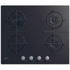 Image de Candy CDK6KB Plaque de cuisson Gaz sur verre, 4 zones, Noir, VERRE TREMPE