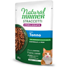 Image de 24x 85g Natural Trainer Stracceti Adult Sterilised bandes en sauce au thon nourriture pour chats humide