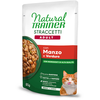 Image de 22x85g Natural Trainer Straccetti Adult Lamelles en sauce boeuf pâtée pour chat