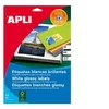 Image de APLI PAPER - Polyester - brillant - adhésif permanent - blanc - 199.6 x 289.1 mm 10 étiquette(s) (10 feuille(s) x 1 étiquettes photo