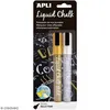 Image de Marqueurs dorés et argenté - 2 Liquid Chalk