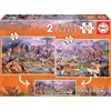 Image de Puzzle Educa - Animaux sauvages, 2x100 pièces
