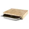 Image de Planche à découper bois 41,5 x 34 cm + bac inox Lacor 60592