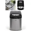 Image de Machine Ã  glaÃ§ons INOX 10kg RÃ©servoir 1.7L 150W - Bac amovible - Nettoyage automatique Cycle Voyant de niveau d'eau faible