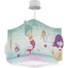 Image de Suspension pour enfants - DALBER - Mermaids - Motif sirÃ¨nes - L 24 cm - H 24 cm - Rose - Vert