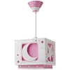 Image de DALBER Dalber - 63232s - Lustre Carré Plastique - Lune/Etoiles - Rose