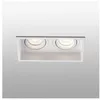 Image de Faro Hyde - Downlight EncastrÃ© CarrÃ© Inclinable Blanc Ã 2 LumiÃ¨res, Gu10