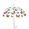 Image de Parapluie femme transparent motif papillons