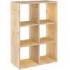 Image de Astigarraga - Étagère cubes en bois brut Dinamic 6 cases