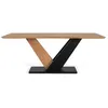 Image de Table Ã  manger en bois d'acacia et mÃ©tal