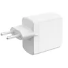 Image de KSIX - Adaptateur secteur - GaN, matériaux durables - 65 Watt - Power Delivery 3.0 + PPS - 3 connecteurs de sortie (2 x USB-C, USB) - blanc