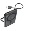 Image de KSIX - Banque d'alimentation - Compatible avec MagSafe et Apple Watch, support intégré - 10000 mAh - 22.5 Watt - PD (USB-C) - noir, gris