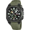 Image de Lotus Montre Lotus Carrée Chrono Caoutchouc Vert Kaki