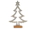 Image de sapin de noël silhouette 5 x 29 x 20,5 cm argenté bois