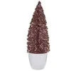 Image de sapin de noÃ«l petit rose dorÃ© plastique 9 x 28 x 9 cm