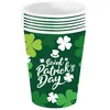 Image de 6 GOBELETS CARTON SHAMROCK ST PATRICK 24CL VERT