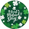 Image de 6 ASSIETTES CARTON SHAMROCK ST PATRICK 23CM VERT