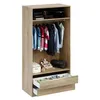 Image de DRESSING - CHENE - 2 TIROIRS - 2 ÃTAGERES - 1 TRINGLE - 100 X 57 X 200 CM