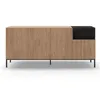 Image de Drawer - Austin - Buffet 4 portes en bois et mÃ©tal L180cm - Marron