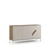 Image de Buffet CONCEPT1 LILOU 3 portes chÃªne artisanal et crÃ¨me 150 x 40 x 80 cm