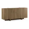 Image de Buffet Marckeric VOLIA 4 portes chÃªne foncÃ© 180 x 40 x 79 cm
