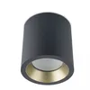 Image de Plafonnier Led 3000k Cosmos, Aluminium Et Verre, Gris Urbain