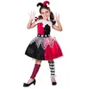 Image de Déguisement Arlequin Fille 5/6 Ans Rouge 206121 Unimasa 5/6 ANS - 206121 Unimasa