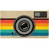 Image de Fisura - Paillasson déco en fibres de coco 70 x 40 cm Retro camera
