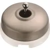 Image de DIMBLER - Interrupteur Va et Vient Porcelaine Blanche Coque Nickel SatinÃ© RÃ©f. 60308513-FONTINI