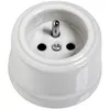 Image de FONTINI Prise 2 pôles + terre 16A Fontini Garby blanche ronde