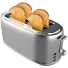 Image de Cecotec Toast&Taste 1600 Retro Double Stainless Steel 4-Slice Toaster. 1630 W, 2 Wide and Long Slots of 3.8 cm, Stainless Steel, Upper Heating Rods, Adjustable Power, Crumb Tray