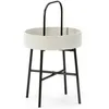 Image de VS Venta-stock Table auxiliaire Table Basse Ronde Jaipur avec Plateau en MDF Gris et Structure mÃ©tallique en Couleur Noir Mat/DIAMÃTRE: 40 cm