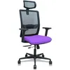 Image de Chaise Haches - PIQUERAS Y CRESPO - Tissu Bali Lilas - Grande Taille - RÃ©glable en Hauteur - Design Contemporain
