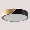 Image de Plafonnier Led Jan Black&natural Ã30 Cm