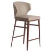 Image de Tabouret de Bar 48x48x93 cm en Similicuir Vison avec Pieds en Acier Bronze Mat, Mousse 25 kg/mÂ³ â ModÃ¨le 4000 Ãngel CerdÃ¡