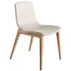 Image de Ãngel CerdÃ¡ - Chaise de salle Ã  manger tapissÃ©e en tissu marron avec pieds en bois de noyer - Design intemporel et polyvalent - Confort et Ã©lÃ©gance pour salons et salles Ã  manger - 60 x 48 x 78 cm
