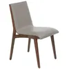 Image de Ãngel CerdÃ¡ - Chaise de salle Ã  manger tapissÃ©e en similicuir vison avec pieds en bois massif de noyer - Design moderne et Ã©purÃ© - Style et confort pour salons, salles Ã  manger et cuisines - 46 x 59 x 82 cm