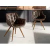 Image de Chaise en simili cuir et effet bois noyer